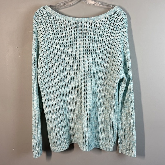 NWT Talbots Open Stitch Space Dyed Long Sleeve Ribbed Sweater Size M - Picture 3 of 10